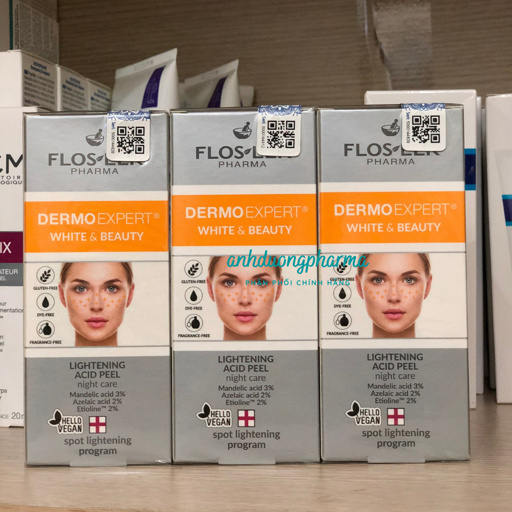 Tinh chất peel tái tạo làm sáng da FLOSLEK Skincare Expert WHITENING LIGHTENING ACID PEEL 30ml