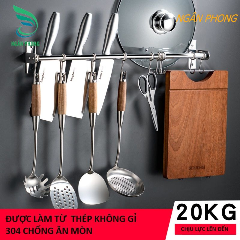 KỆ TREO ĐỒ BẾP INOX 304
