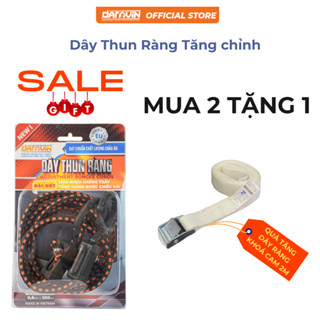 Dây Thun Ràng Tăng Chỉnh DARAVIN 2M, 3M, 4M Móc Nhựa Lõi Thép Phiên Bản Mới Chịu Tải Lớn