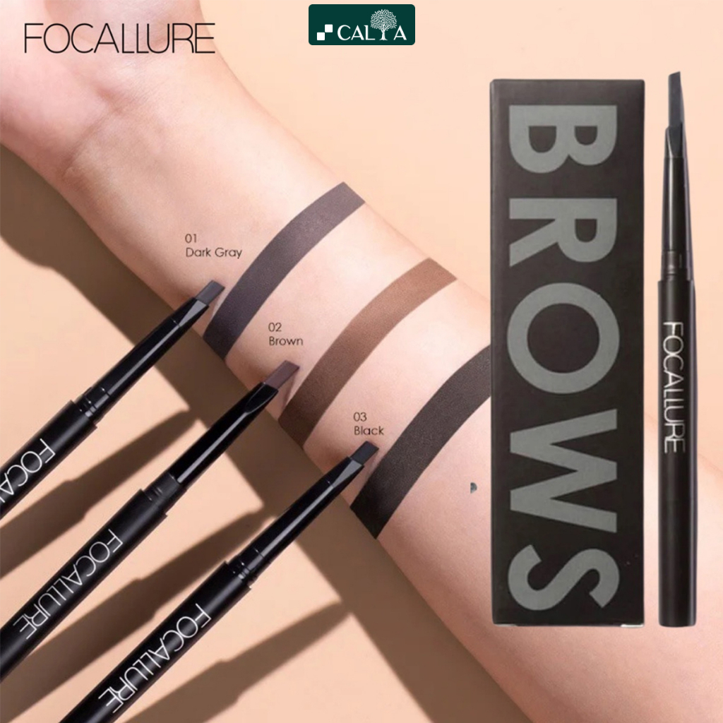 Bút Kẻ Mày 2 Đầu Focallure Bền Màu, Lâu Trôi, Chống Thấm Nước - Focallure Auto Brows Pen FA18 1g