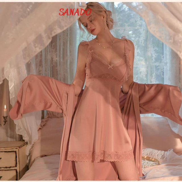 Đầm ngủ cao cấp Sanado áo choàng ngủ hàng quảng châu siêu xinh V50