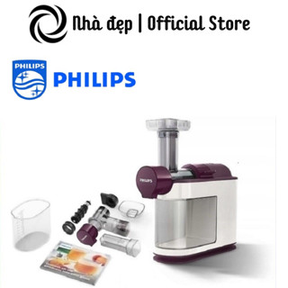 Máy Ép Chậm Trục Ngang PHILIPS HR1891, Máy Ép Trái Cây, Hoa Quả Kiệt Nước, BH 24 Tháng, nhadep_99
