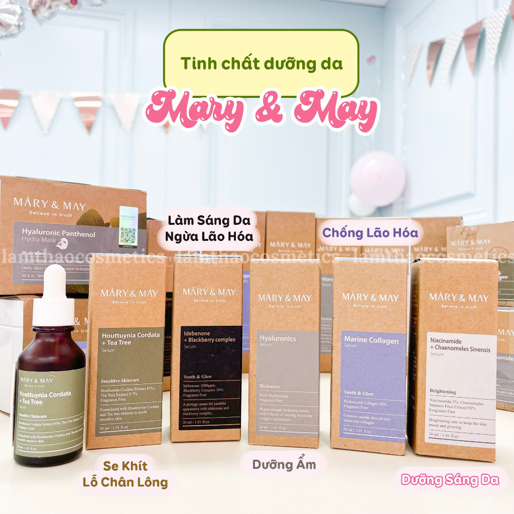Tinh Chất Dưỡng Da - Sáng Da - Ngừa Lão Hóa - Làm Dịu Da Mary & May Serum 30ml
