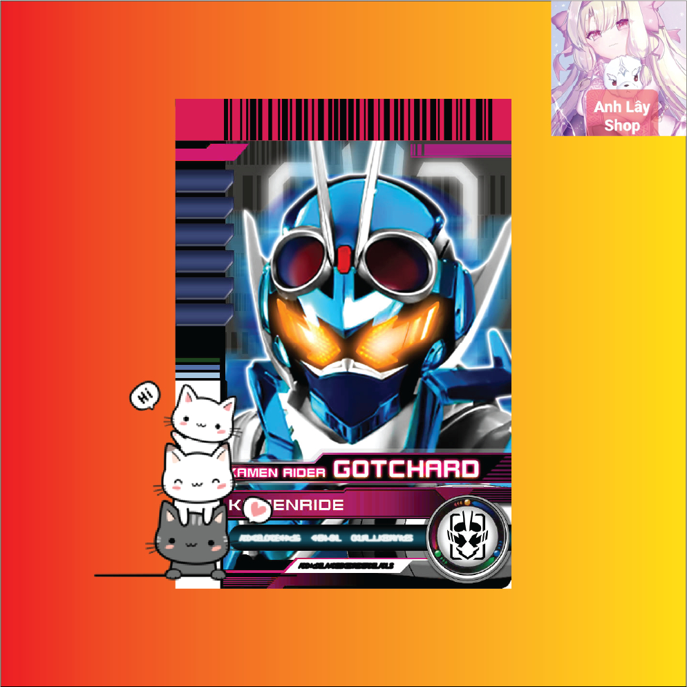 Đồ chơi  Rider card Sưu tập kamen rider Gotchard  của series phim Siêu nhân Kamen rider Decade