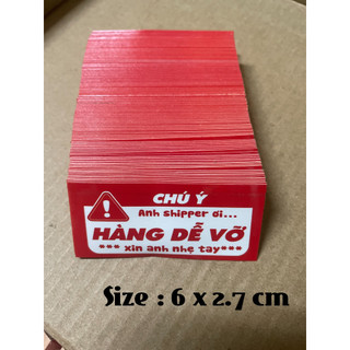 50 phiếu tem nhãn dán decal hàng dễ vỡ