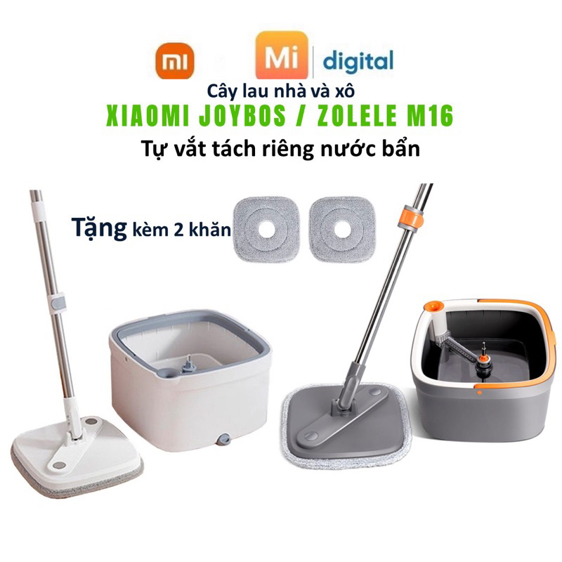 [Kèm 2 giẻ lau]Cây lau nhà Xiaomi Zolele /Joybos M16 tự tách nước bẩn thông minh | Cây lau nhà Xiaomi