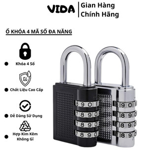 Ổ Khóa Số 4 Mã Số , Khóa Vali Xoay Vòng Bằng Hợp Kim Kẽm Cao Cấp Không Gỉ Khóa Bằng Mã Số SP41233240 ( KHÓA SIZE TRUNG )