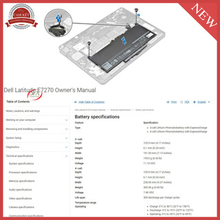 Pin Sạc dell Latitude 7270