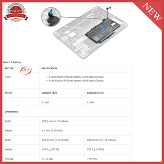 Pin Sạc dell Latitude 7470