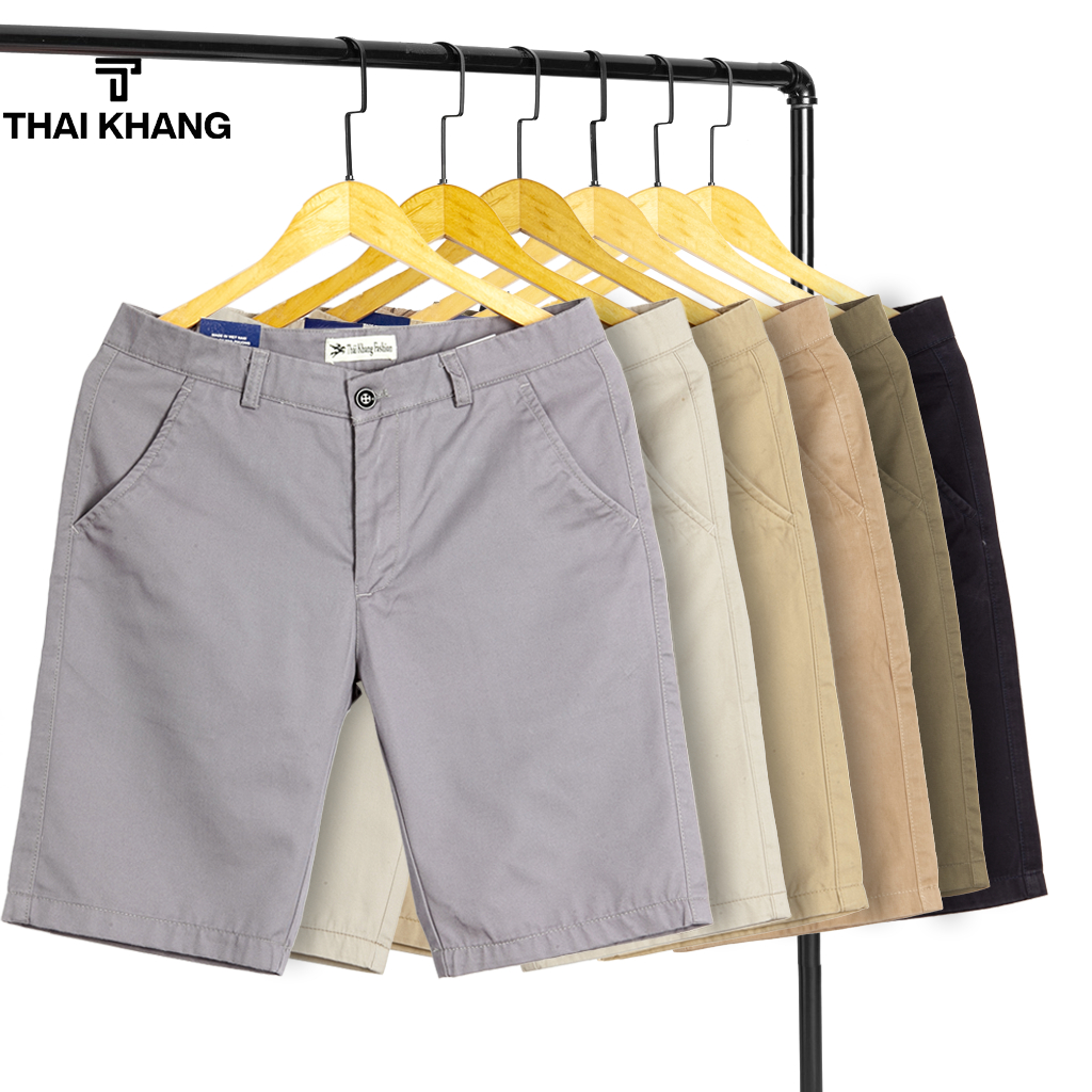 Quần short kaki nam THÁI KHANG vải cotton 100% dày mềm QKAKI13