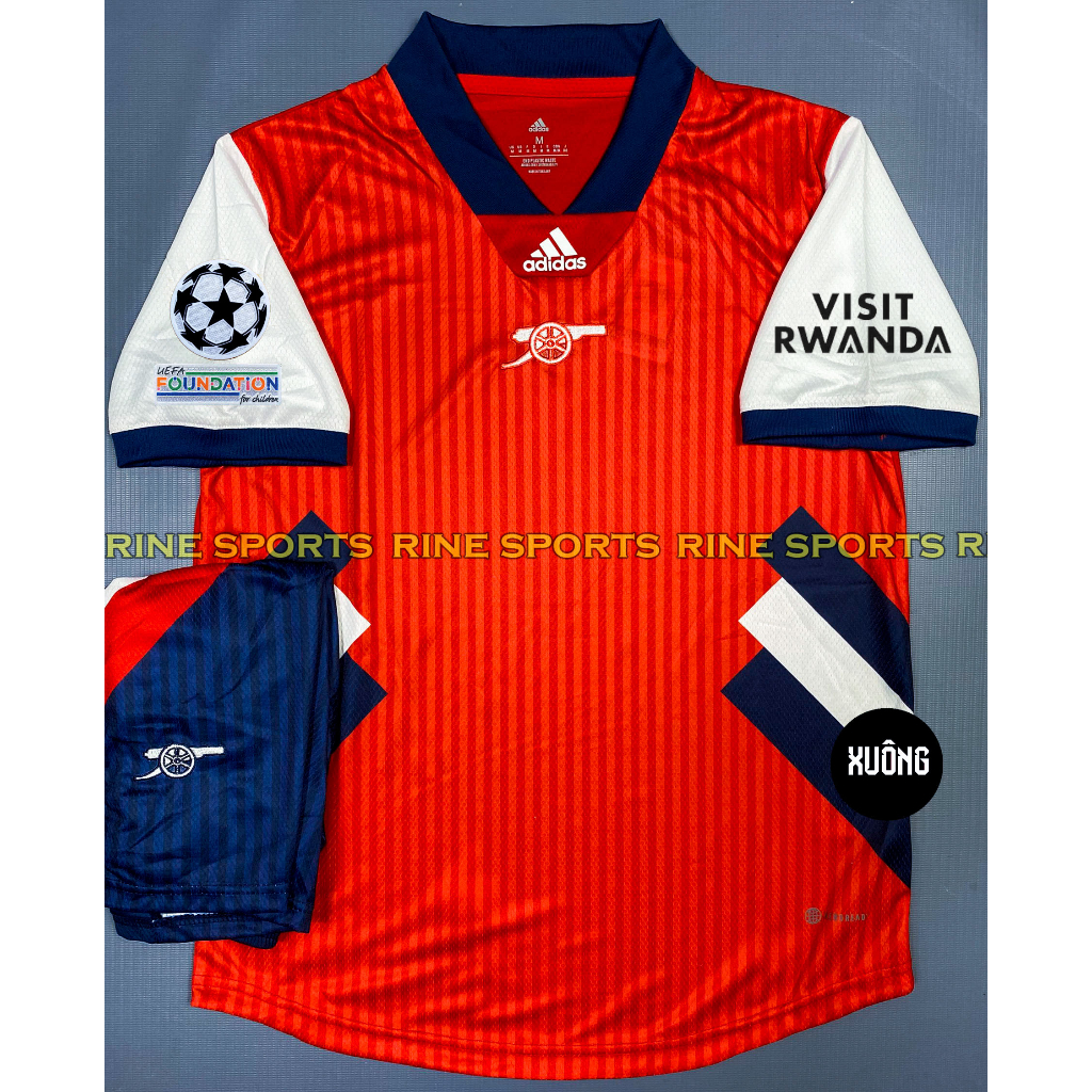 Bộ áo bóng đá arsenal training đỏ có túi hàng thailand cao cấp mùa giải 2023 - 2024