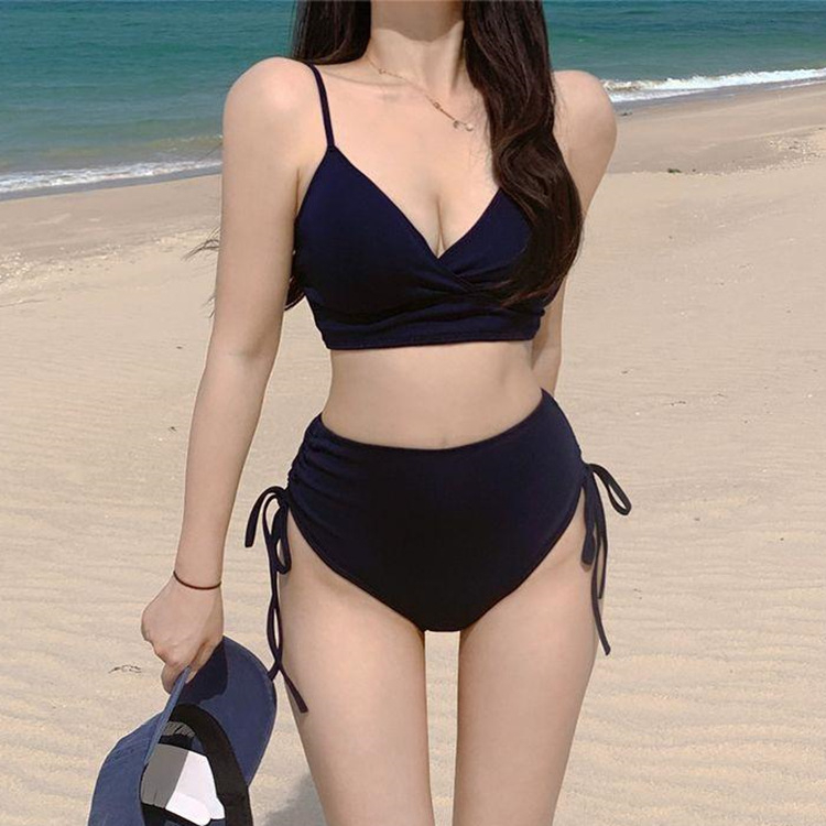 Bikini 2 mảnh đi biển cao cấp đồ bơi nữ có mút ngực kèm quần rút hông sexy nhiều màu phong cách Hàn Quốc 2720 D5T2