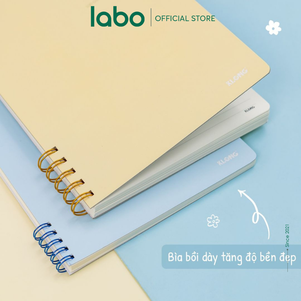 Vở Klong B5 Caro, Kẻ Ngang 120 200 Trang 100gsm Lò Xo Kép 2 Đầu Labo