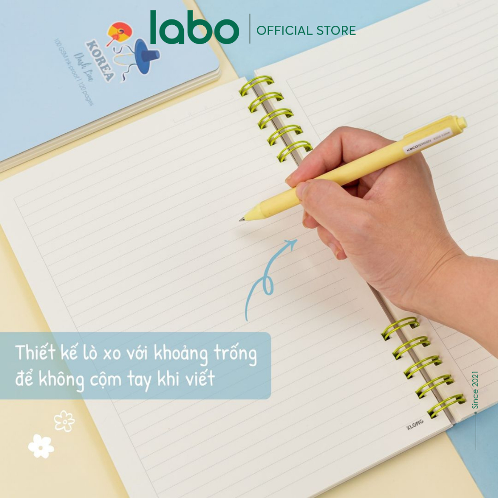 Vở Klong B5 Caro, Kẻ Ngang 120 200 Trang 100gsm Lò Xo Kép 2 Đầu Labo