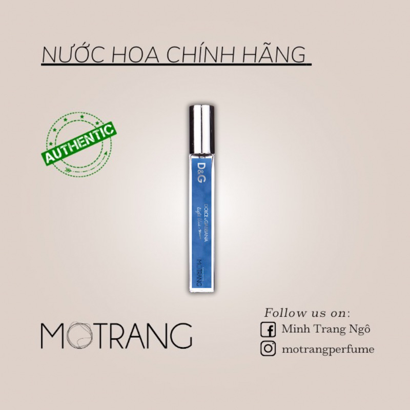 Nước Hoa Thơm Lâu Dolce & Gabbana Light Blue Eau Intense Bản Nam & Nữ Hương Hoa Cỏ Mát Dịu 5ml - 10ml - 20ml