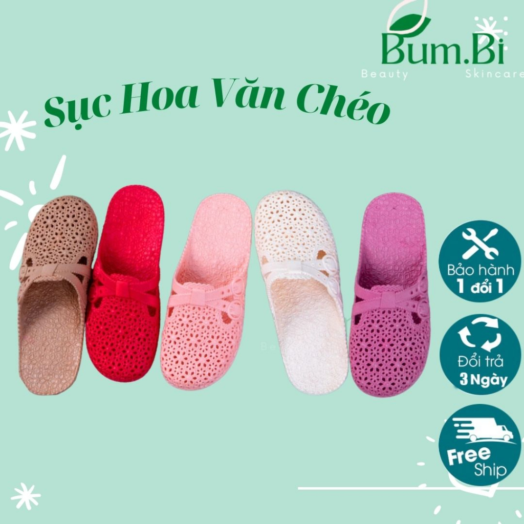 Dép Sục Nữ Dẻo Hoa Văn Chéo Nơ Thời Trang, Dép Nhựa Nữ Bít Mũi Mềm Mại Đi Mưa Siêu Êm Chân Thoáng Khí Chống Trơn Trượt.