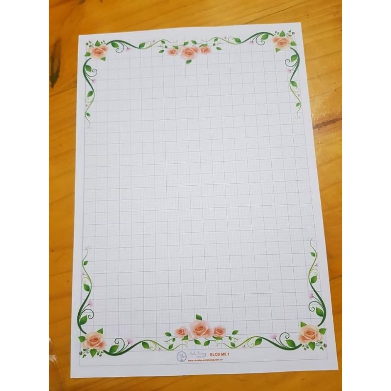 Giấy Hoa Viết Chữ Đẹp Sét 10 Tờ