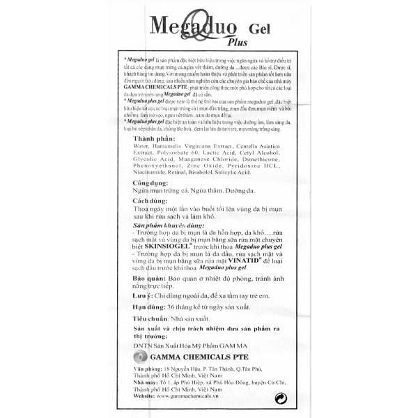 Gel Megaduo Plus giảm mụn thâm nám 15g AHA Retinal 15g dưỡng da mờ sẹo