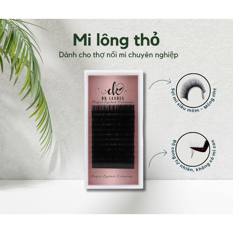 Mi lông thỏ độ cong J,B,C,CC với size 8mm-14mm - Mềm mịn như lông mi thật
