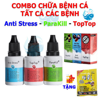 Anti stress - Parakill - TTop Dưỡng cá, chữa bệnh cá cảnh tốt nhất (Hàng chính hãng 100%) + Quà Tặng