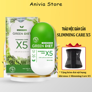 Trà thảo mộc giảm cân Green Diet Slimming Care X5 giup hỗ trợ giảm cân detox