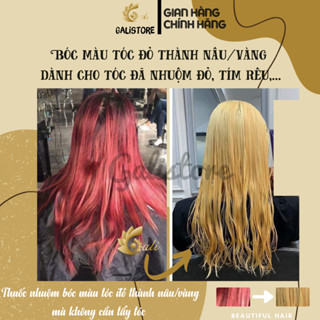Bóc đỏ- bóc đen, Thuốc nhuộm tóc bóc đỏ khử màu ra nền nâu/ vàng không cần oxy dành cho tóc nhuộm Galistore