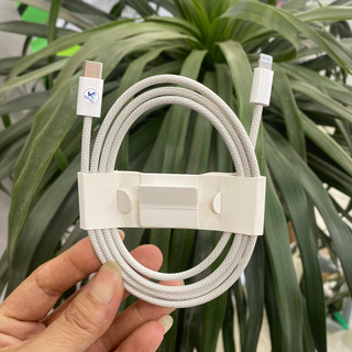 Cáp sạc nhanh bọc dù 20w cáp sạc điện thoại type-c + ligting to dây dù 1m màu ghi
