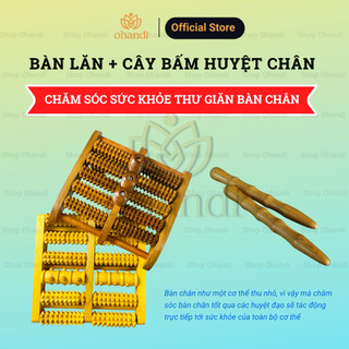 Bàn Lăn Mát Xa Chân Bằng Gỗ Thơm Bách Xanh Gỗ Muồng - hỗ trợ bấm huyệt thư giãn lòng bàn chân