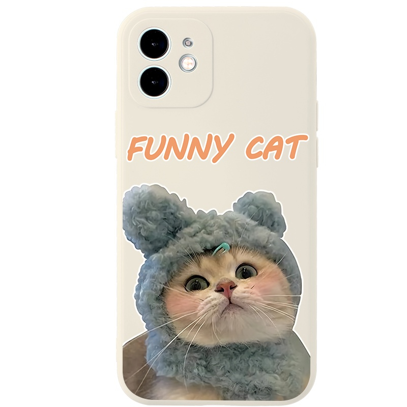 Ốp lưng iphone hình Mèo cún đội mũ dẻo case 14plus 14 pro max 13 12 promax 11 mini 6 6s 7 8 plus x xr xs Se e2308