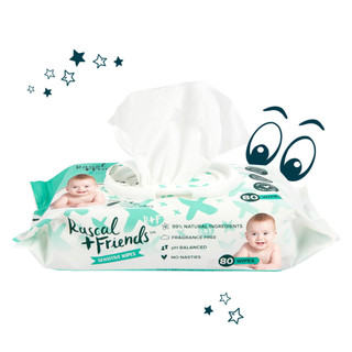 [HÀNG TẶNG KHÔNG BÁN] Khăn ướt Rascal + Friends 80 miếng