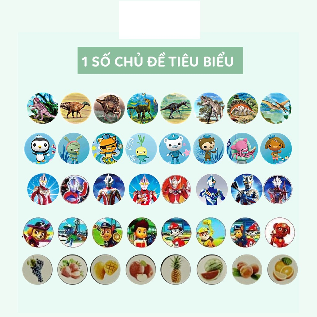 Đèn pin chiếu hình động vật ngộ nghĩnh, đồ chơi cho bé phát triển trí tuệ bé vui chơi khám phá