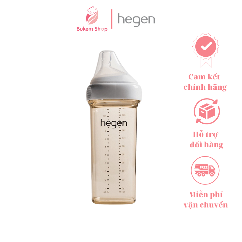 Bình Sữa Cao Cấp PPSU Hegen 330ml (6M+)
