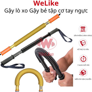   XẢ HÀNG  Gậy lò xo tập cơ tay Welike Dụng cụ bẻ tập cơ tay cơ ngực Đồ Long Đao vàng đen lực bẻ 100kg gym thể dục 