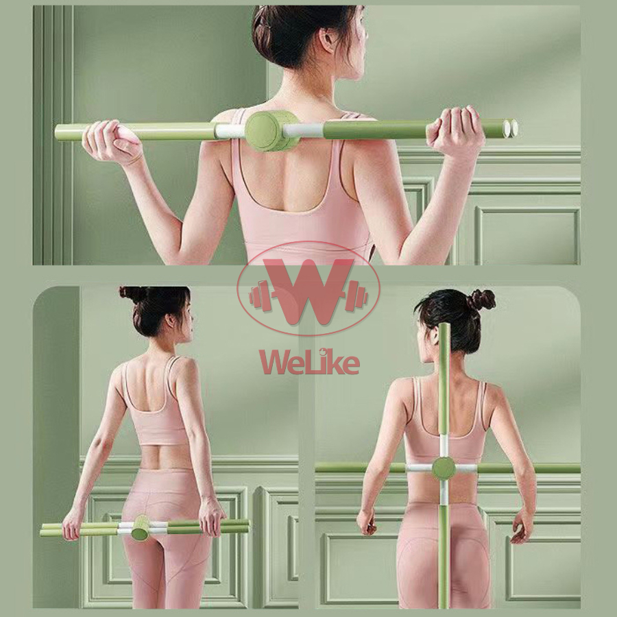 Gậy tập yoga chống gù lưng Welike - Dụng cụ uốn thẳng lưng vai chữ thập tập thể dục điều chỉnh cột sống hiệu quả