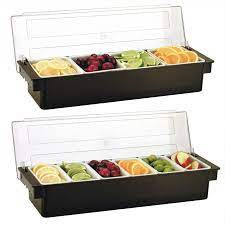 Khay đựng topping nhựa cao cấp- 3/ 4/ 5/ 6 ngăn