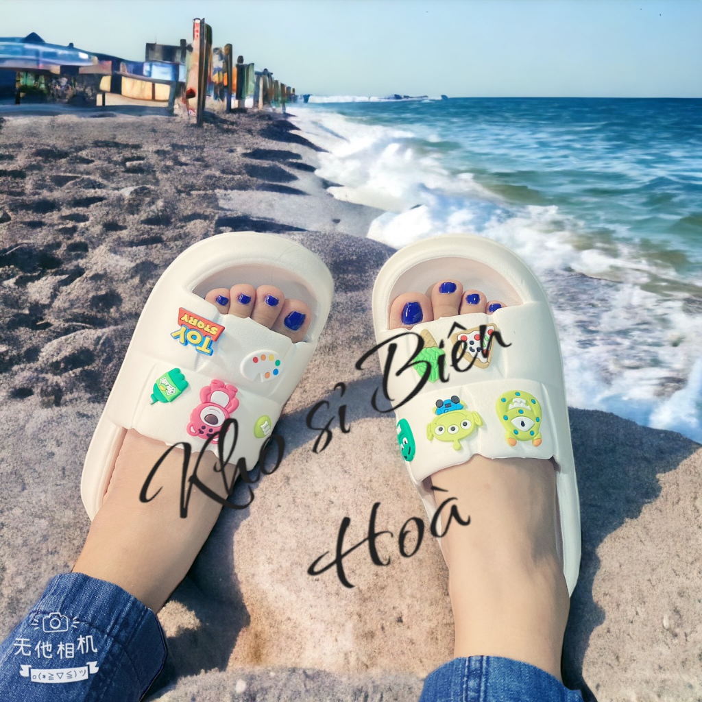 Dép bánh mỳ nữ, dép quai ngang HOẠT HÌNH CHUỘT, MÈO, GẤU siêu đáng yêu