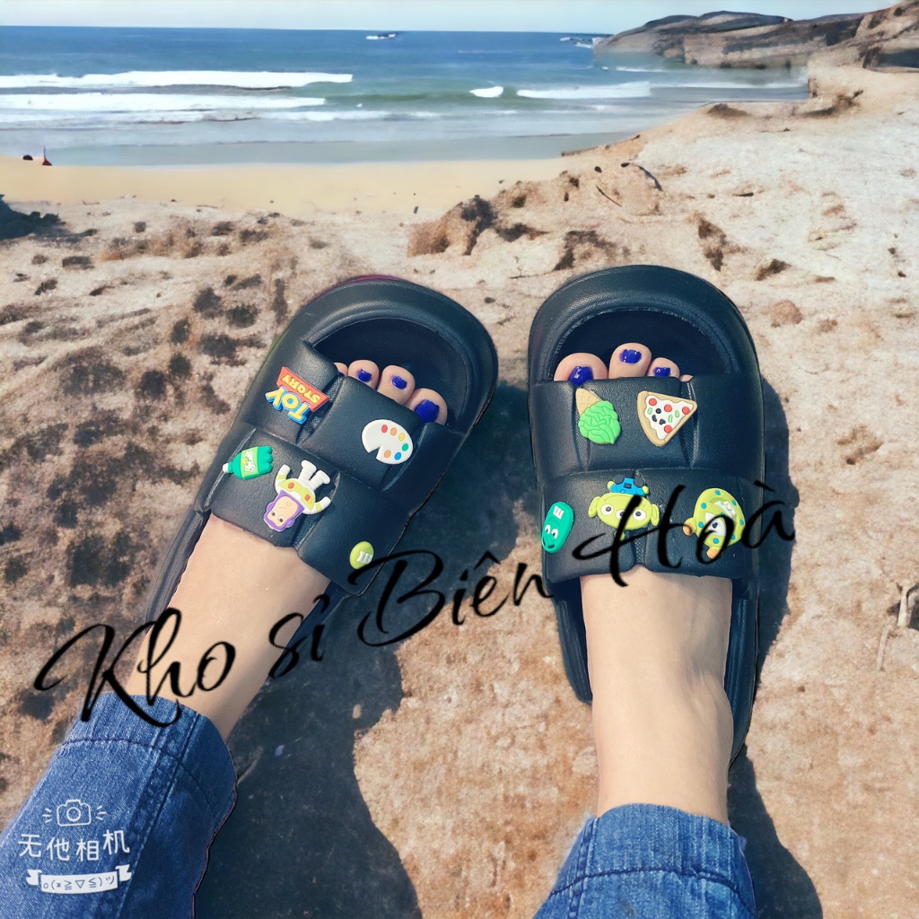 Dép bánh mỳ nữ, dép quai ngang HOẠT HÌNH CHUỘT, MÈO, GẤU siêu đáng yêu
