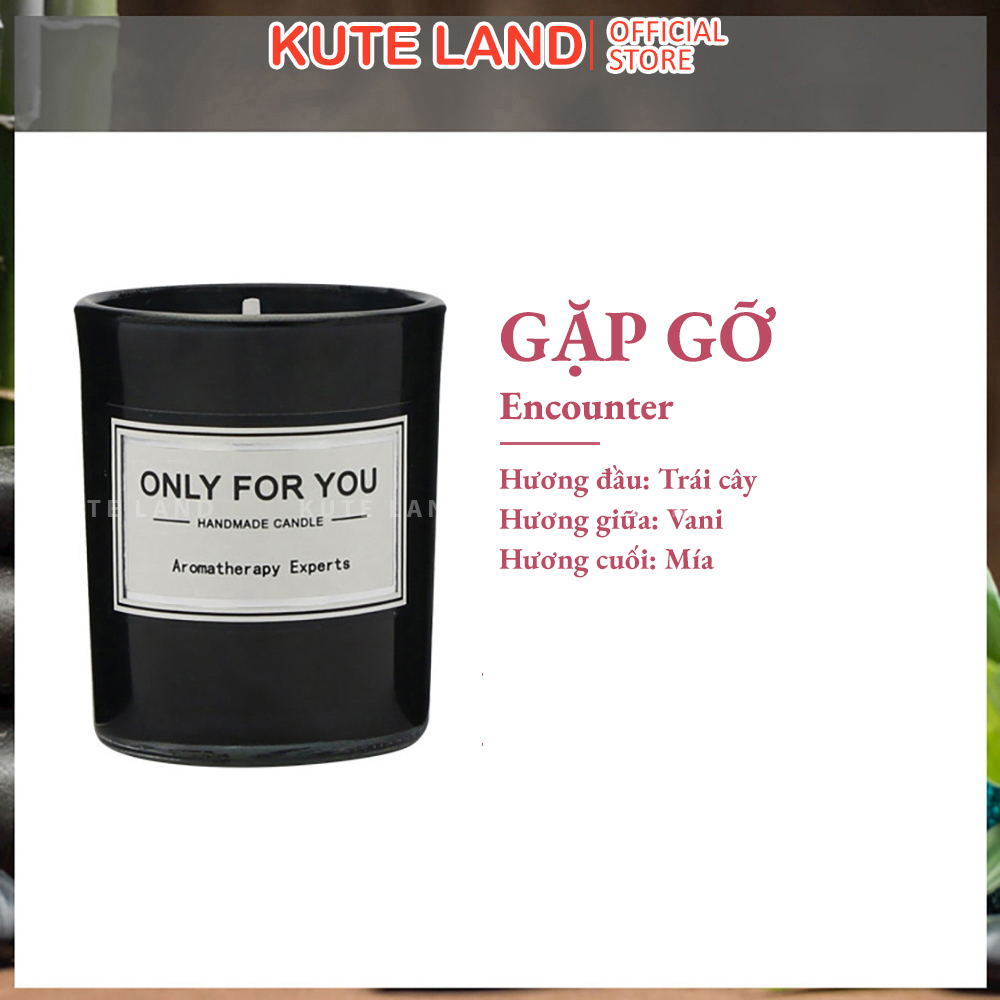 Nến thơm Only For You ly thủy tinh 50G sáp dừa, sáp đậu nành đốt không khói - tạo mùi hương làm quà tặng độc đáo NT17