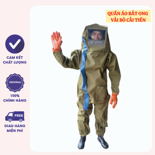 Quần áo bắt ong vải bò cao cấp hàng nhập khẩu chuyên bắt ong rừng