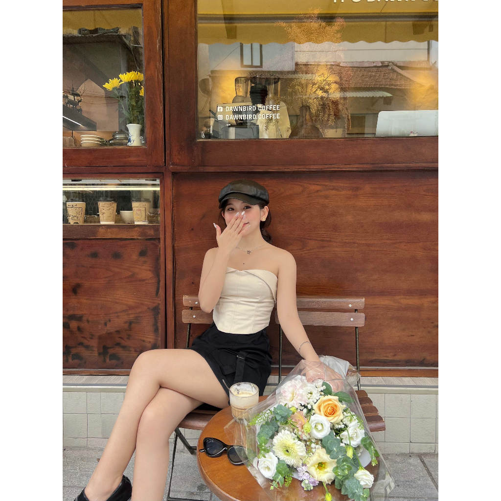 Áo Croptop Dáng Corset Soko Top, Áo Cúp Ngực Vạt Nhọn Ôm Dáng Sang Trọng | SOKO TOP | Secodee