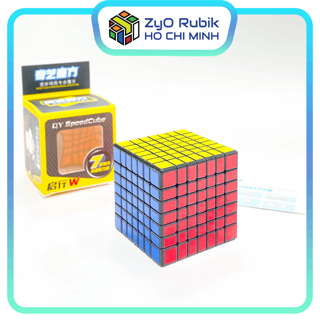 Rubik 7x7 Qiyi Qixing Sticker - Rubik 7 Tầng - Đồ Chơi Phát Triển Trí Tuệ - Zyo Rubik Hồ Chí Minh