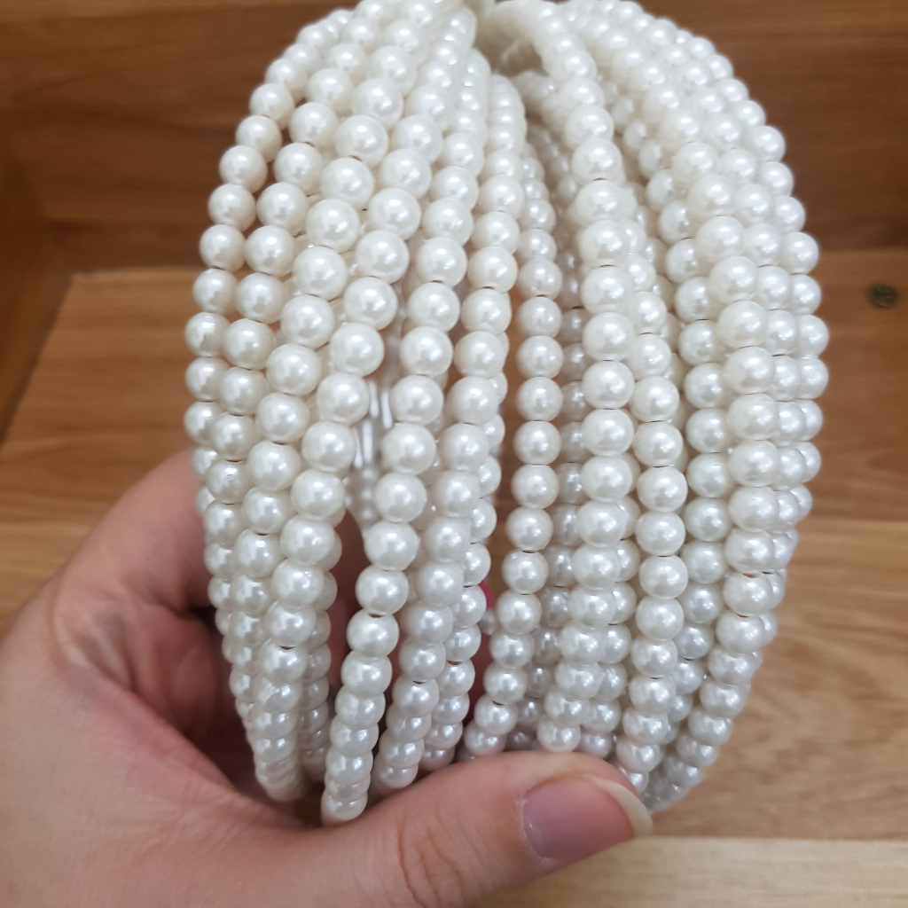 Bờm ngọc trai nhân tạo, bờm tóc nữ tính cho bạn gái phong cách Hàn Quốc K006