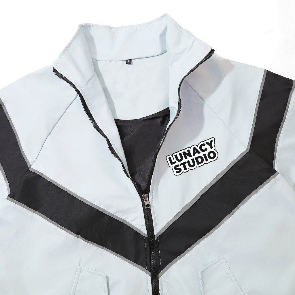 Áo khoác dù LNC Stu WND jacket viền PHẢN QUANG form rộng khoác ngoài unisex nam nữ