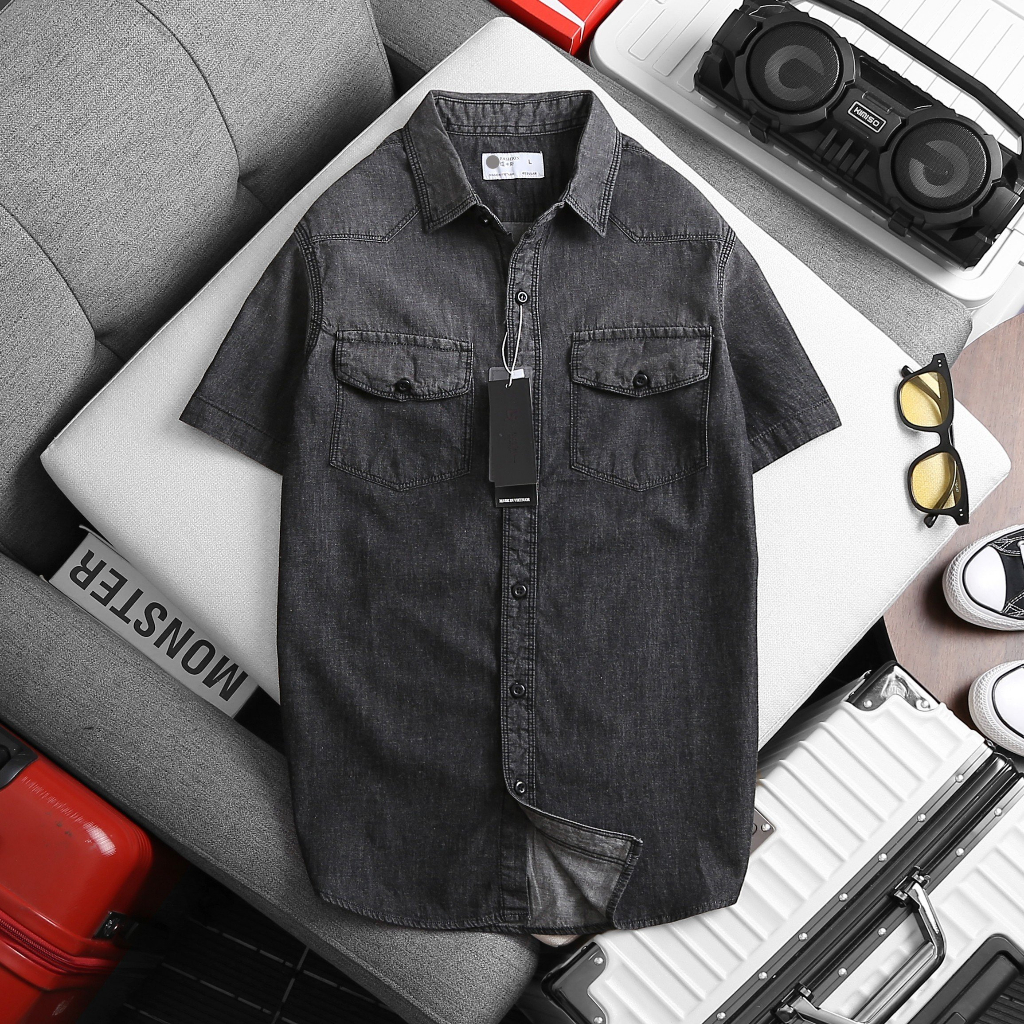 Áo Sơmi nam denim tay dài/ tay ngắn nhiều màu