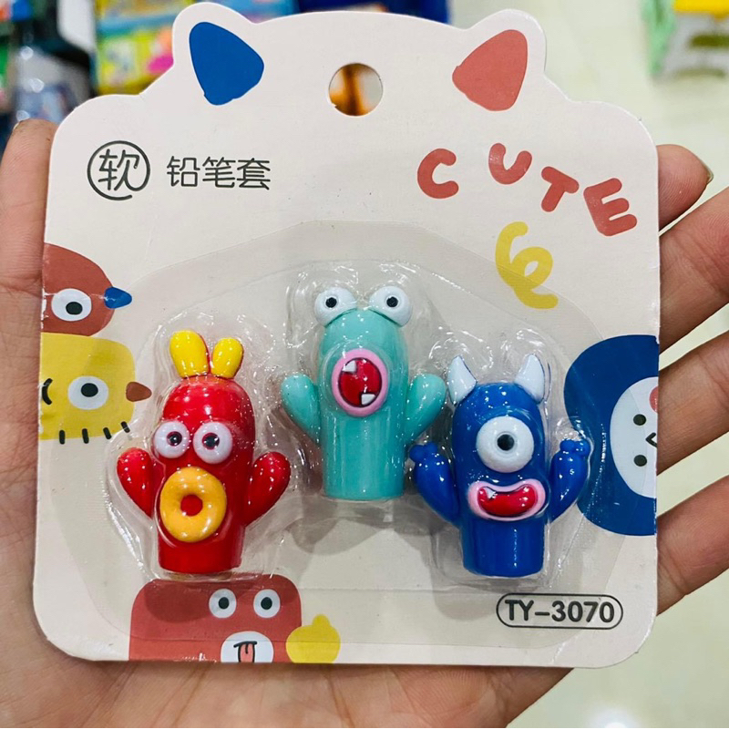 Nắp đậy bút chì xinh xắn, hình ảnh ngộ nghĩnh bảo vệ ngòi bút chì