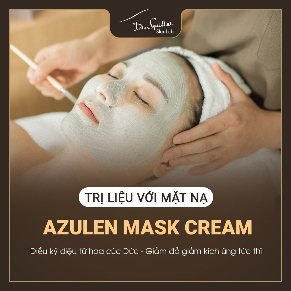Trị liệu giảm đỏ, kích ứng cho da nhạy cảm thừa dầu Azulen Mask Cream tại Dr-Spiller Skinlab