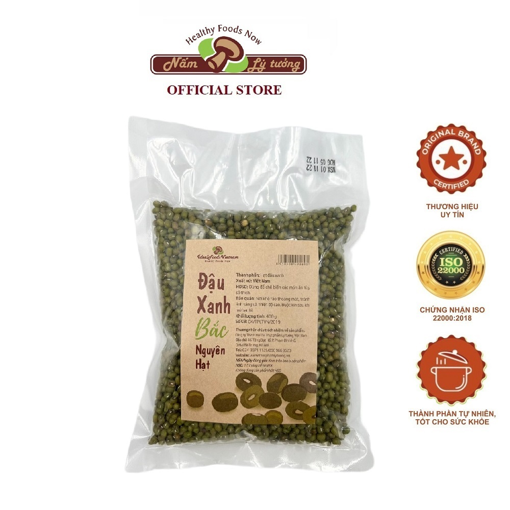 Đậu xanh Bắc nguyên hạt Lý tưởng 400g, đậu xanh nguyên hạt, đỗ xanh 400g