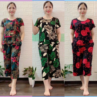 Bộ Lanh Mặc Nhà Trung Niên - Bộ Đồ Lanh Lửng Ống sớ cho người lớn tuổi