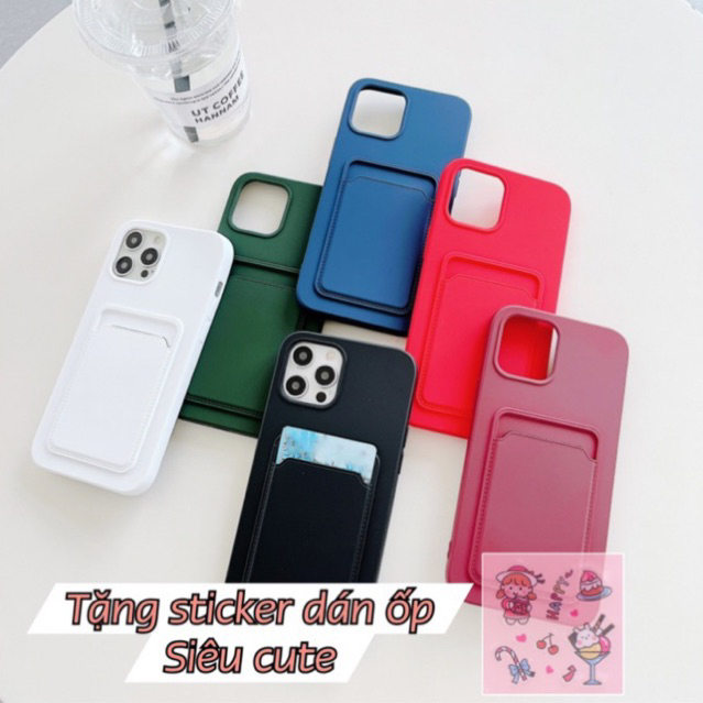 Ốp Điện thoại TPU Silicon Có Ngăn Đựng Thẻ Cho IPhone 13/13pro/13promax/14/14plus/14pro/14promax