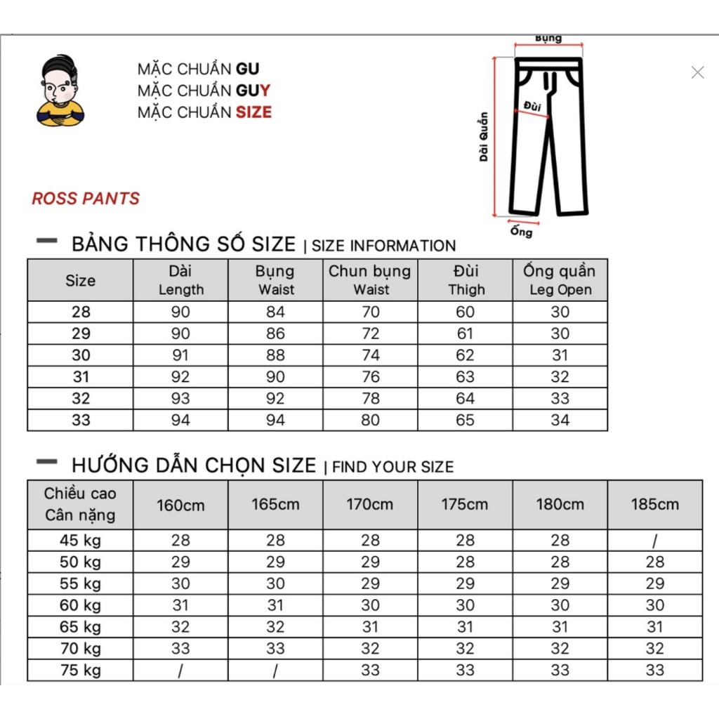 Quần kaki Ross Pants, Chất liệu kaki, Dáng slim fit tôn dáng, Co giãn tốt